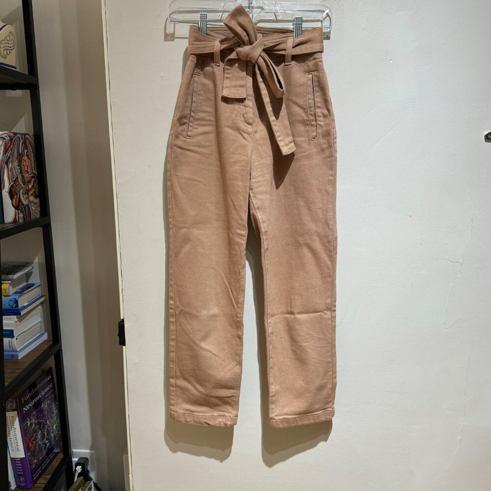 Aritzia Wilfred Tie-Front Cropped Pants